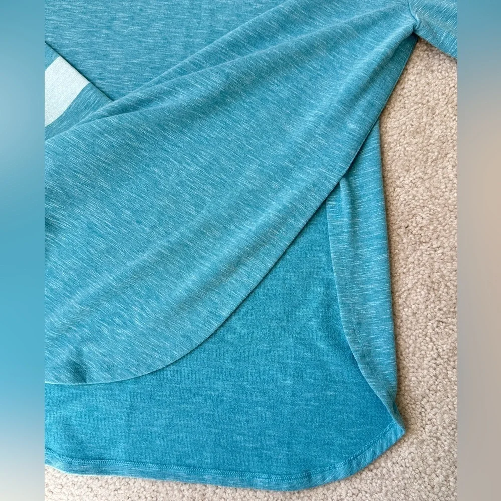 PINK Victoria’s Secret Hoodie Tunic Pastel Blue & White Lightweight Medium - Picture 3 of 9